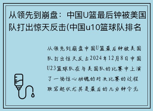 从领先到崩盘：中国U篮最后钟被美国队打出惊天反击(中国u10篮球队排名)